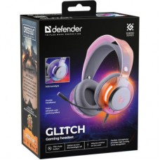 Наушники Defender Glitch RGB USB White (62490) - Фото