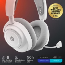 Наушники SteelSeries Arctis Nova 7 Gen 2 Wireless White (61731) - Фото