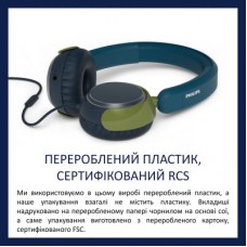Наушники Philips TAK2000CT/00 USB-C/3,5 мм Blue/Green (TAK2000CT/00) - Фото