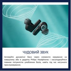 Наушники Philips TAT2000BK/00 Wireless Black (TAT2000BK/00) - Фото