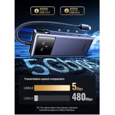 Концентратор UGREEN USB-C 7-in-1 3xUSB + 1xUSB-C + HDMI + RJ45 + PD 100 W CM888 gray (45155) - Фото