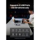 Концентратор UGREEN USB-C 7-in-1 3xUSB + 1xUSB-C + HDMI + RJ45 + PD 100 W CM888 gray (45155)