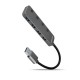 Концентратор AXAGON USB 3.1 to 4xUSB 3.0 0.2m switch black (HUE-MSA)