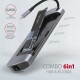 Концентратор AXAGON USB-C to 2xUSB-A + HDMI + RJ45 + SATA M.2 + PD 100W 0.18m grey (HMC-6M2) Концентратор AXAGON USB-C to 2xUSB-A + HDMI + RJ45 + SATA M.2 + PD 100W 0.18m grey (HMC-6M2)