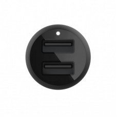 Зарядний пристрій Belkin Car Charger (24 W) Dual USB-A, USB-A — Lightning, 1 m, black (CCD001BT1MBK) - Фото