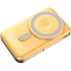 Батарея универсальная ColorWay 10 000 mAh PD/22.5W, 15W MagSafe & Watch Wireless Amber (CW-PB100LPA2Y-WPDD) - Фото