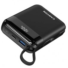 Батарея универсальная Canyon 10000mAh OnPower 104 PD/20W, QC/22.5W built-in cable Black (CNS-CPB104B) - Фото