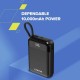 Батарея универсальная Canyon 10000mAh OnPower 104 PD/20W, QC/22.5W built-in cable Black (CNS-CPB104B)