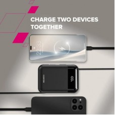 Батарея универсальная Canyon 10000mAh OnPower 104 PD/20W, QC/22.5W built-in cable Black (CNS-CPB104B) - Фото