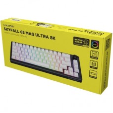 Клавіатура Hator Skyfall 65 MAG ULTRA 8K Aurum Ice RGB USB UA Black/White (HTK1860UA) - Фото