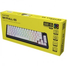 Клавіатура Hator Skyfall 65 Aurum Sterling RGB Wireless/Bluetooth/USB UA Black/White (HTK3160UA) - Фото