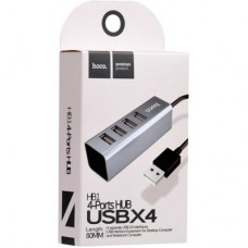 Концентратор HOCO USB 2.0 to 4xUSB Line machine HB1 Tarnish (6957531038139) - Фото