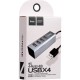 Концентратор HOCO USB 2.0 to 4xUSB Line machine HB1 Tarnish (6957531038139)