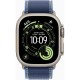 Смарт-часы Apple Watch Ultra 3 GPS + Cellular 49mm Natural Titanium Case with Blue/Bright Blue Trail Loop - M/L (MEWU4QP/A)