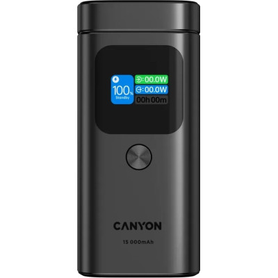 Батарея універсальна Canyon 15000 mAh OnPower 150 Qi2 magnetic Grey (CNS-CPB150DG)