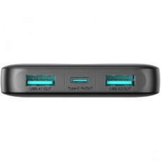 Батарея універсальна JOYROOM 10000 mAh 12 W 2*USB-A, USB-C In/Out, Black (JR-PBF12 / 6956116713256) - Фото