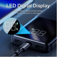 Батарея універсальна JOYROOM 10000 mAh 22,5 W PD, QC/3.0, 2*USB-A, USB-C In/Out, MicroUSB in, Black (JR-QP191) - Фото