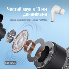 Наушники ColorWay Slim TWS-5 Earbuds White (CW-TWS5WT) - Фото