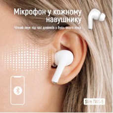 Наушники ColorWay Slim TWS-5 Earbuds White (CW-TWS5WT) - Фото