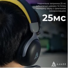Навушники Ajazz AHM08 MAX 3-Mode Black (AHM08-MAX-BGY) Навушники Ajazz AHM08 MAX 3-Mode Black (AHM08-MAX-BGY) - Фото