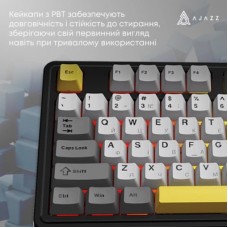 Клавиатура Ajazz AK980 V2 Maillard Switch Wireless/Bluetooth/USB UA Black/Grey/Yellow (AK980-V2-M-BGY) Клавиатура Ajazz AK980 V2 Maillard Switch Wireless/Bluetooth/USB UA Black/Grey/Yellow (AK980-V2-M-BGY) - Фото