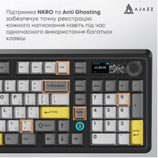 Клавиатура Ajazz AK980 V2 Maillard Switch Wireless/Bluetooth/USB UA Black/Grey/Yellow (AK980-V2-M-BGY) Клавиатура Ajazz AK980 V2 Maillard Switch Wireless/Bluetooth/USB UA Black/Grey/Yellow (AK980-V2-M-BGY) - Фото