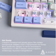 Клавіатура Ajazz AK980 MAX Magnetic Switch USB UA White/Blue (AK980-MAX-M-BWDB) Клавіатура Ajazz AK980 MAX Magnetic Switch USB UA White/Blue (AK980-MAX-M-BWDB) - Фото