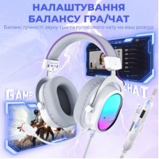 Навушники Fifine H16 7.1 RGB White (H16W) - Фото