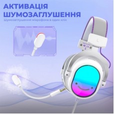 Навушники Fifine H16 7.1 RGB White (H16W) - Фото