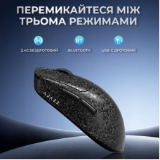 Мышка Ajazz AJ199 Carbon fiber Wireless/Bluetooth/USB Black (AJ199-B) Мышка Ajazz AJ199 Carbon fiber Wireless/Bluetooth/USB Black (AJ199-B) - Фото