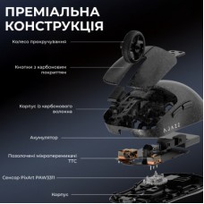 Мышка Ajazz AJ199 Carbon fiber Wireless/Bluetooth/USB Black (AJ199-B) Мышка Ajazz AJ199 Carbon fiber Wireless/Bluetooth/USB Black (AJ199-B) - Фото