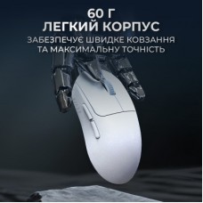 Мышка Ajazz AJ199 Carbon fiber Wireless/Bluetooth/USB White (AJ199-W) Мышка Ajazz AJ199 Carbon fiber Wireless/Bluetooth/USB White (AJ199-W) - Фото