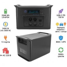Зарядна станція CTOLITY AP2000 2400W, 2048Wh (AP2000) - Фото
