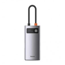 Концентратор Baseus USB-C 4-in-1 3xUSB 3.0 + RJ45 1000Mbps gray (WKWG070113) - Фото