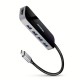 Концентратор AXAGON USB-C 6-in-1 to 4xUSB-A 5Gbps + 1xUSB-C PD100W + HDMI 4K30Hz 0.2m aluminum (HMC-6H4A)