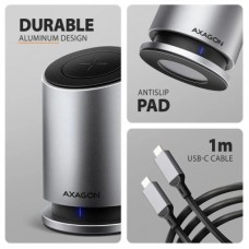 Концентратор AXAGON USB-C 9-in-1 wireless 15W PD100W 0.6m (HMC-WL9) - Фото