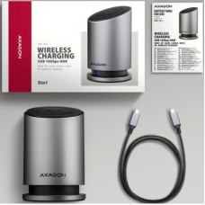 Концентратор AXAGON USB-C 9-in-1 wireless 15W PD100W 0.6m (HMC-WL9) - Фото