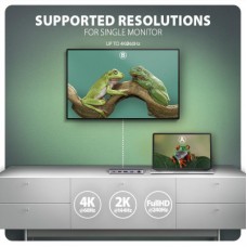 Концентратор AXAGON USB-C 12-in-1 HDMI + DisplayPort + RJ45 1000Mbps + PD100W aluminum gray (HMC-12GM2) - Фото