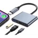Концентратор Dynamode USB-C 3-in-1 1xHDMI 4K + 1xUSB 3.0 + 1xUSB-C PD 87W (Multiport USB-C 3-in-1 dark grey)