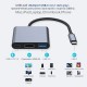 Концентратор Dynamode USB-C 3-in-1 1xHDMI 4K + 1xUSB 3.0 + 1xUSB-C PD 87W (Multiport USB-C 3-in-1 dark grey)