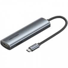 Концентратор VENTION USB-C 5-in-1 HDMI + USB 3.0 + USB 2.0 + USB-C 2.0 + PD 100W (TGLHB) - Фото