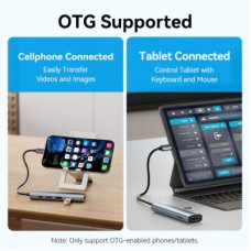 Концентратор VENTION USB-C 5-in-1 HDMI + USB 3.0 + USB 2.0 + USB-C 2.0 + PD 100W (TGLHB) - Фото