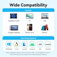 Концентратор VENTION USB-C 5-in-1 HDMI + USB 3.0 + USB 2.0 + USB-C 2.0 + PD 100W (TGLHB) - Фото