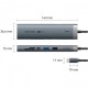 Концентратор VENTION USB-C 9-in-1 HDMI 60Hz + 2xUSB 3.0 + RJ45 + SD/TF + 3.5mm + PD 100W (TGVHB)
