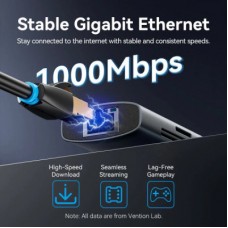 Концентратор VENTION USB-C 9-in-1 HDMI 60Hz + 2xUSB 3.0 + RJ45 + SD/TF + 3.5mm + PD 100W (TGVHB) - Фото