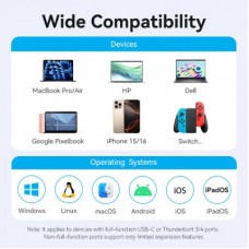 Концентратор VENTION USB-C 9-in-1 HDMI 60Hz + 2xUSB 3.0 + RJ45 + SD/TF + 3.5mm + PD 100W (TGVHB) - Фото