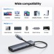 Концентратор Ugreen USB-C to 1xUSB-A 3.2 + 1xUSB-A 2.0 + 2xUSB-C 3.2 + RJ45 + PD CM512 gray (45320)