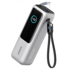 Батарея універсальна Anker 25000 mAh, 165W, PD/3/0, QC/3/0, Built-In Double USB-C Cables, silver (A1695H41)