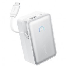 Батарея універсальна Anker Nano 10000 mAh, 45 W, Built-In USB-C Cable, white (A1638H21) - Фото