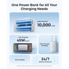 Батарея універсальна Anker Nano 10000 mAh, 45 W, Built-In USB-C Cable, white (A1638H21) - Фото